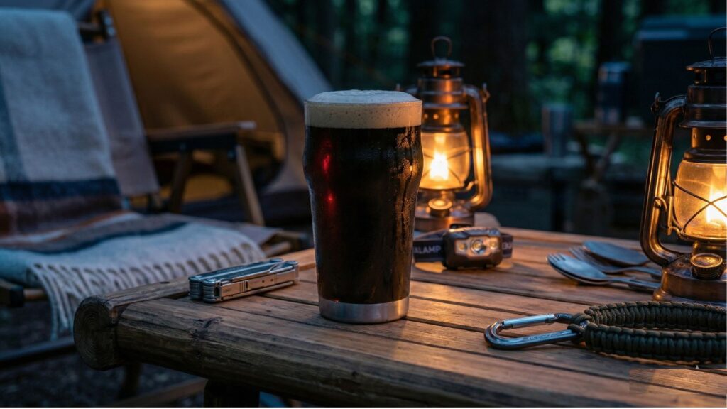 パイントグラスに注がれたスタウト 
