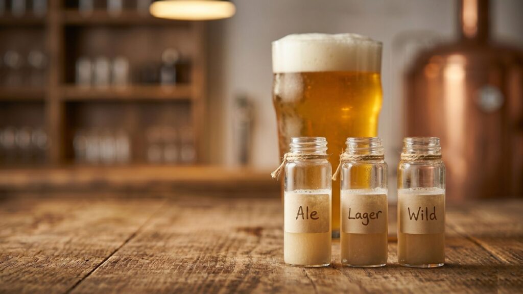 クラフトビールと酵母のイメージ写真